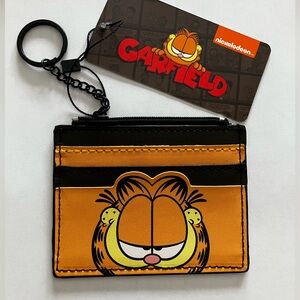 NEW Nickelodeon Garfield Black and Red Card Holder Keychain